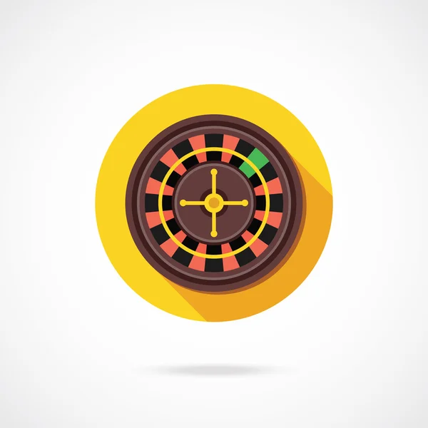 Casino roulette pictogram. vectorillustratie. — Stockvector