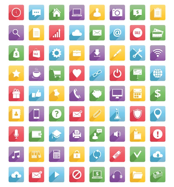 Iconos web universales e iconos móviles — Archivo Imágenes Vectoriales