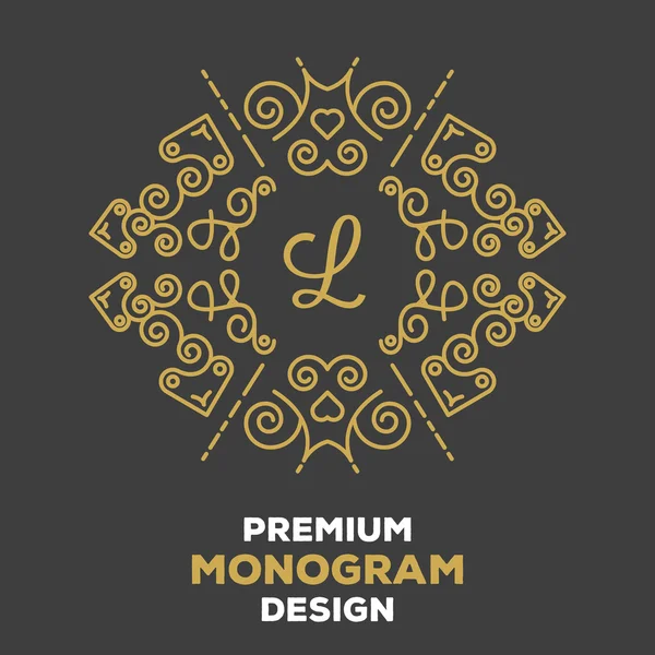Modelo de design de monograma de qualidade premium 7. Conceito criativo — Vetor de Stock