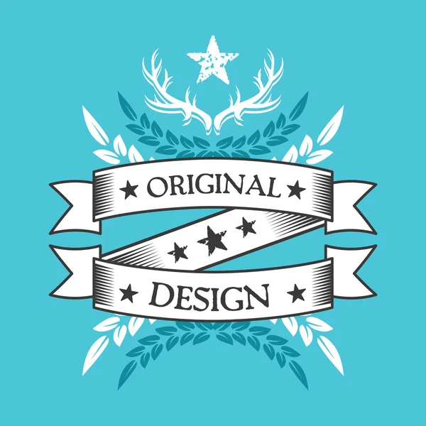 Originele vintage banner. Creatieve aard concept. — Stockvector