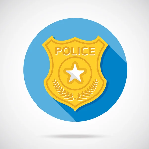 Police officer badge icon — Stock Vector