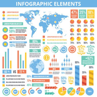 Evrensel Infographic öğeleri kümesi