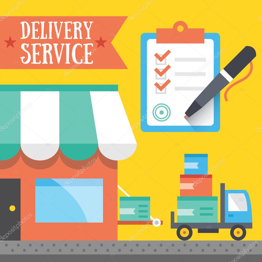 Delivery service concept.