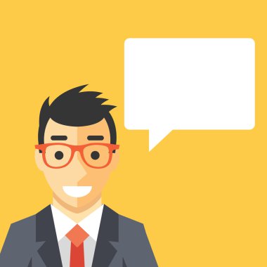 işadamı ve konuşma balonu