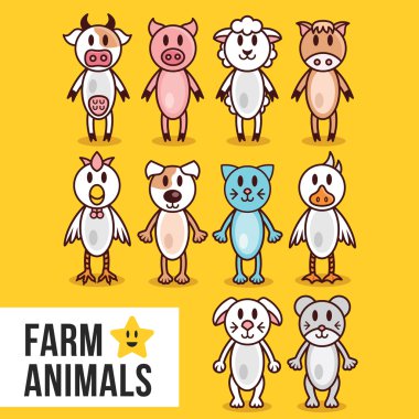 şirin çiftlik hayvanları seti