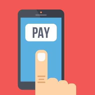 Mobil ödeme. Düz tasarlamak vektör