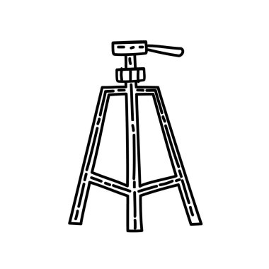 Triport Simgesi. Doodle Hand Çizimi veya Siyah Taslak Simgesi Biçimi