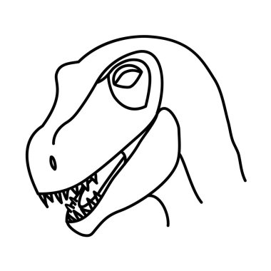 Utah Raptor Simgesi. Doodle Hand Çizimi veya Siyah Taslak Simgesi Biçimi
