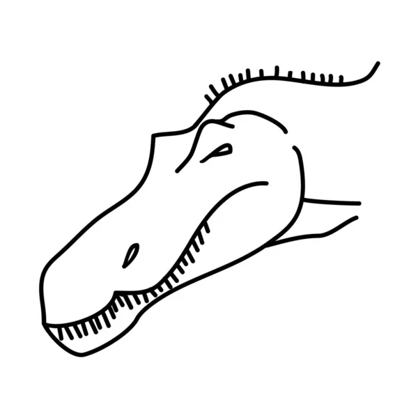 Suchomimus Icon 涂鸦手绘或黑色轮廓图标风格 — 图库矢量图片