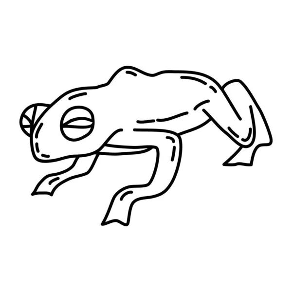 Γυαλί Frog Εικονίδιο Τροπικό Χέρι Ζώου Σχεδιάζει Εικονίδιο Ορισμός Διάνυσμα — Διανυσματικό Αρχείο