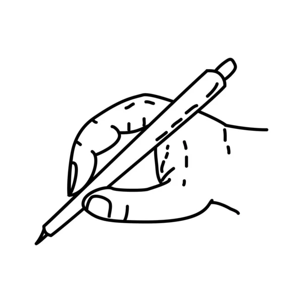 Lápis Esboço Mão Desenhado Ícone Conjunto Vetor —  Vetores de Stock