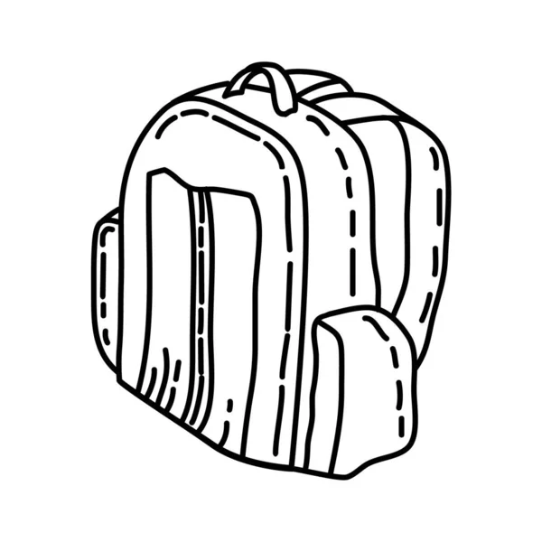 Sac Voyage Aperçu Icône Dessinée Main Set Vectoriel — Image vectorielle