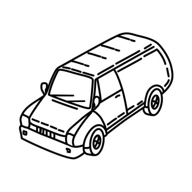 Van Taslak El Çizim Simgesi Ayarlama Vektörü.