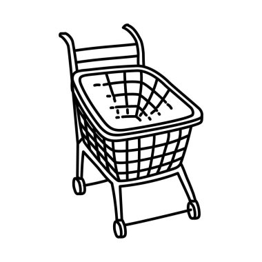 Trolley Alışveriş Elleri Simge Ayarlama Vektörü.