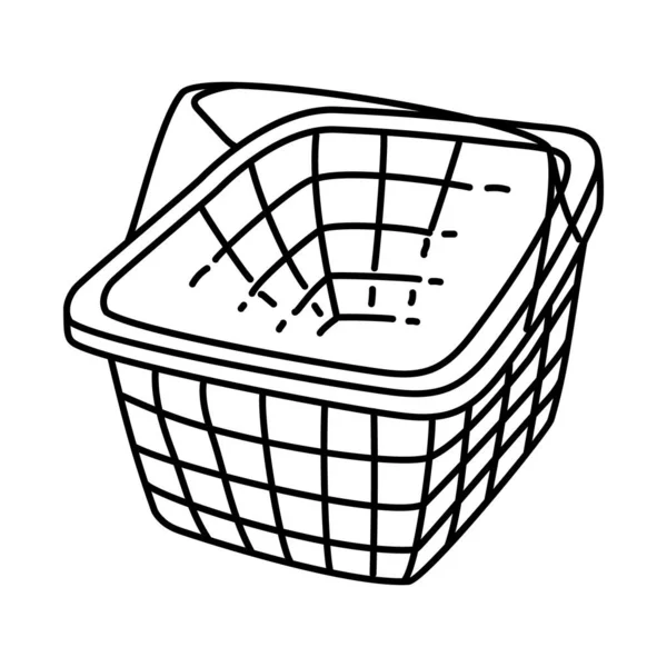 篮子购物手绘图标集向量 — 图库矢量图片