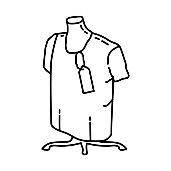 衣類販売手描きアイコンセットベクトル — ストックベクタ