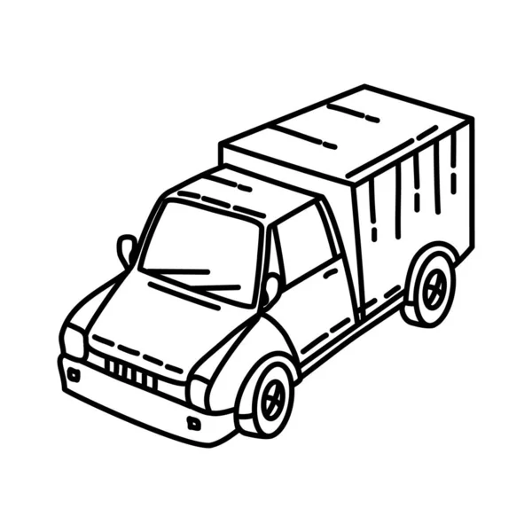 Vector Conjunto Iconos Dibujado Mano Compras Transporte — Vector de stock