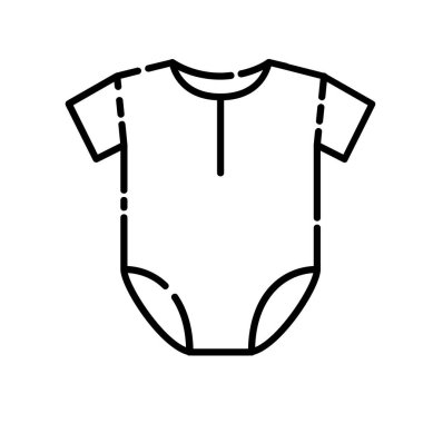 Bebek kıyafetleri, simge tasarımı, Vektör, Klip sanatı, İllüstrasyon, Satır simgesi tasarımı.