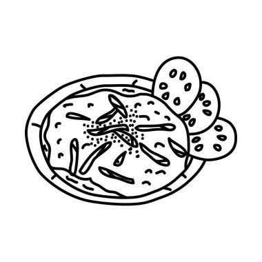 Laban Suudi Arabistan Yiyecek Elleri Simge Ayarlama Vektörü.