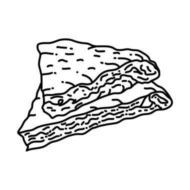 Mutabbaq Suudi Arabistan Yiyecek Elleri Simge Ayarlama Vektörü.