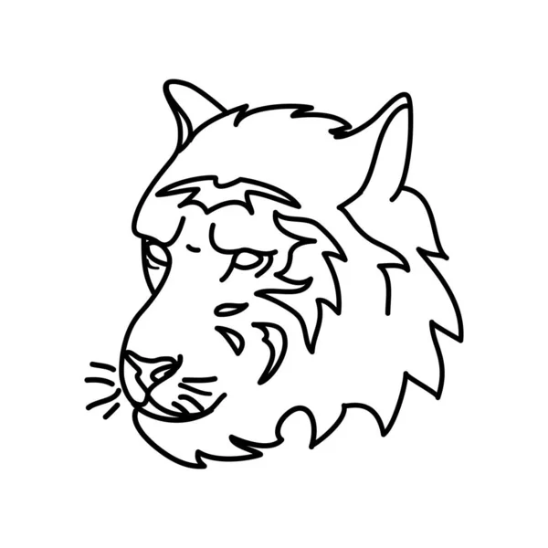 Desenho Ícone Tigre Animal Vetor Clip Art Ilustração Design Ícone —  Vetores de Stock