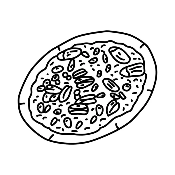 Umm Ali Σαουδική Αραβία Food Hand Drawn Icon Set Vector — Διανυσματικό Αρχείο