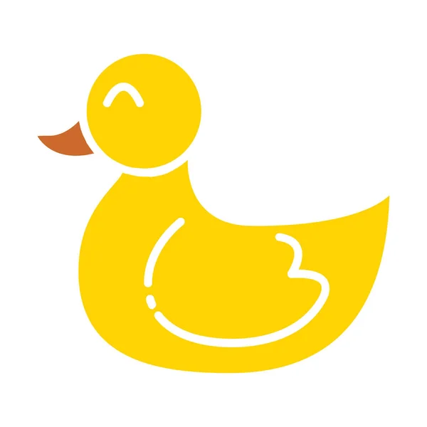 Baby Rubber Duck Kolor Ikona Ilustracja Znaku Graficznego Wektora Logo — Wektor stockowy