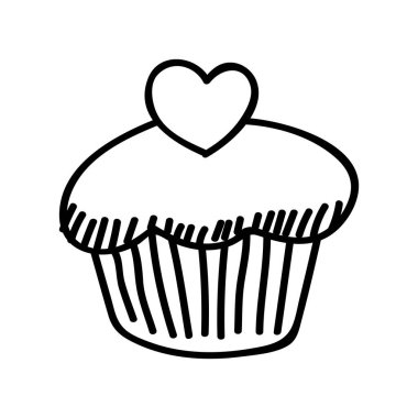 Anneler Günü Kek Elleri Simgesi Çizdi. Vektör Tasarımı İllüstrasyon İşareti Logosu.