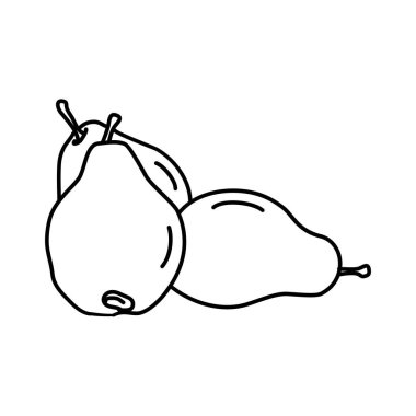 Armut Meyvesi Simgesi. Vektör Tasarımı İllüstrasyon İşareti Logosu.