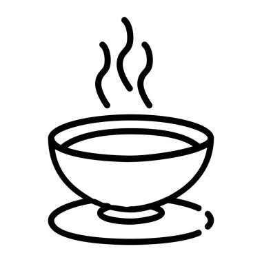 Çorba İkonu. Vektör Tasarımı İllüstrasyon İşareti Logosu.