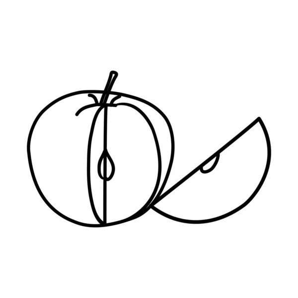 Apple Fruit Icon Vector Design Illustration Sign Logo — Stock Photo, Image