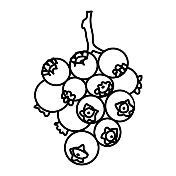 Icona Della Frutta Mirtilli Logo Del Segno Illustrazione Del Disegno — Foto Stock