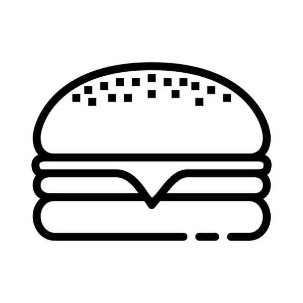 Hamburguesa Con Queso Food Icon Logotipo Signo Ilustración Diseño Vectorial —  Fotos de Stock