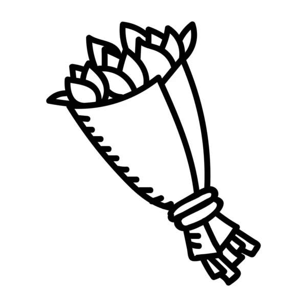 День Матері Квітка Рука Намальована Ікона Векторний Дизайн Ілюстрація Знак — стокове фото