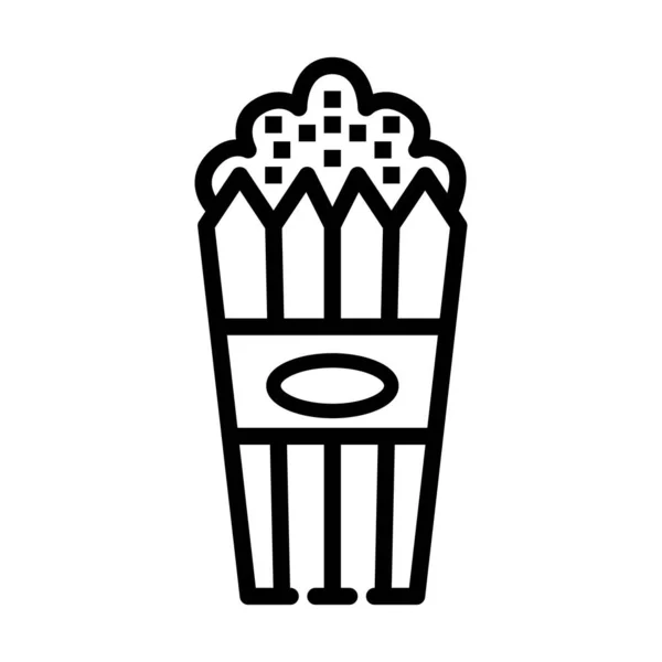 Patlamış Mısır Ikonu Vektör Tasarımı Llüstrasyon Şareti Logosu — Stok fotoğraf