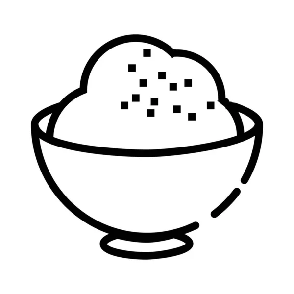 Pirinç Gıda Simgesi Vektör Tasarımı Llüstrasyon Şareti Logosu — Stok fotoğraf