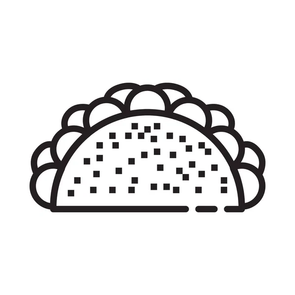 Tacos Yemek Simgesi Vektör Tasarımı Llüstrasyon Şareti Logosu — Stok fotoğraf