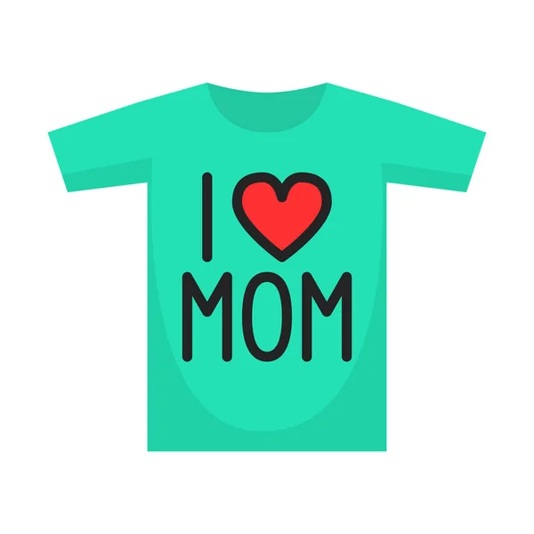 母の日のTシャツアイコン ベクターデザインイラストサインロゴ — ストックベクタ