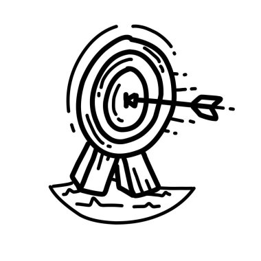 İş tutarlılığı el çizimi simgesi tasarımı, dış hatlar siyah, karalama simgesi, vektör simgesi.