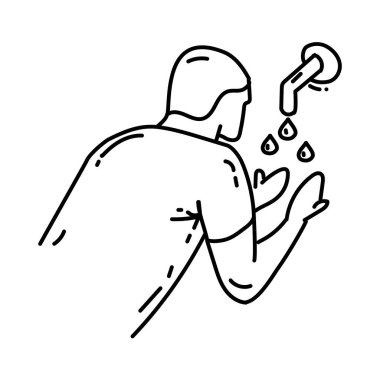 Ramadhan Mubarrok Etkinlik Elleri Simge Ayarlama Vektörü.