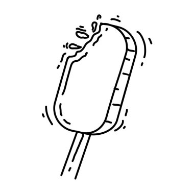 Oyun parkı çocukları dondurma, oyun, çocuklar, anaokulu. El çizilmiş simge seti, taslak siyah, karalama simgesi, vektör simgesi tasarımı.