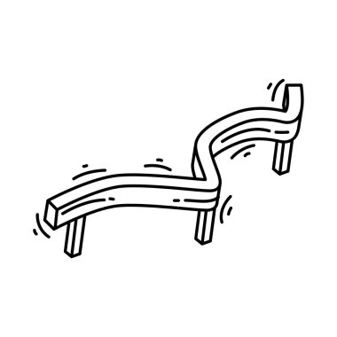 Oyun parkı çocukları denge ışını, oyun, çocuklar, anaokulu. El çizilmiş simge seti, taslak siyah, karalama simgesi, vektör simgesi tasarımı.