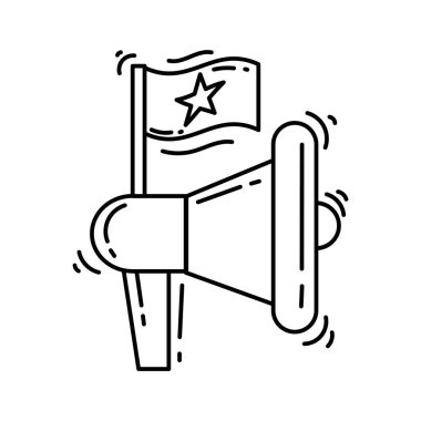 E-ticaret kampanyası ikonu. El çizilmiş simge seti, taslak siyah, karalama simgesi, vektör simgesi tasarımı.