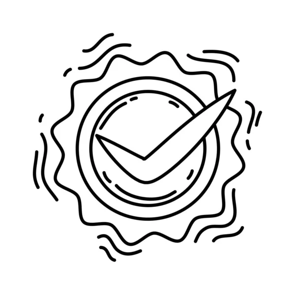 Commerce Garantiert Symbol Handgezeichnetes Icon Set Umriss Schwarz Doodle Symbol — Stockvektor