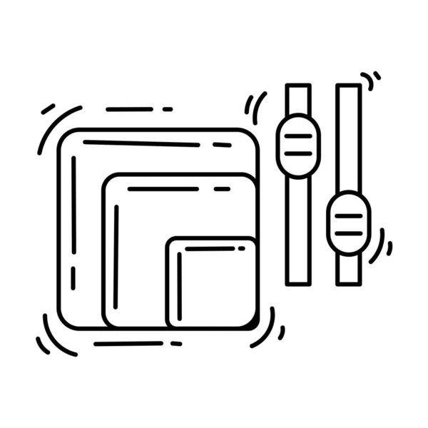 Eigenschaften Von Commerce Symbolen Handgezeichnetes Icon Set Umriss Schwarz Doodle — Stockvektor