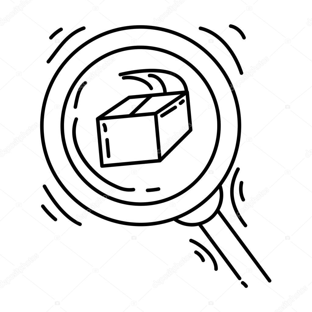 E-commerce tracking. hand drawn icon set, outline black, doodle icon, vector icon design.