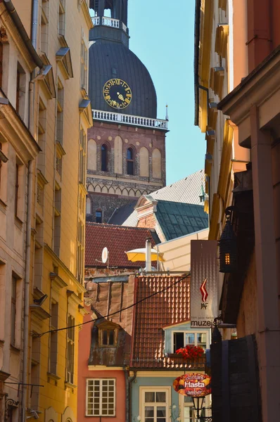 Riga Latvia street of old city — Stock Photo, Image