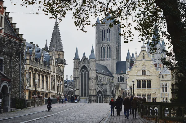 Sights of Gent City in Belgium. — Stock Photo, Image