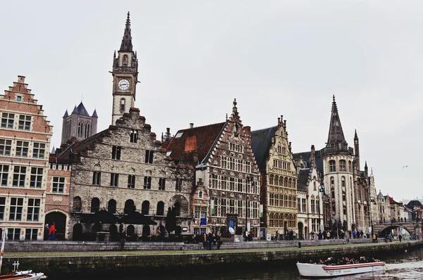 Sights of Gent City in Belgium. — Stock Photo, Image