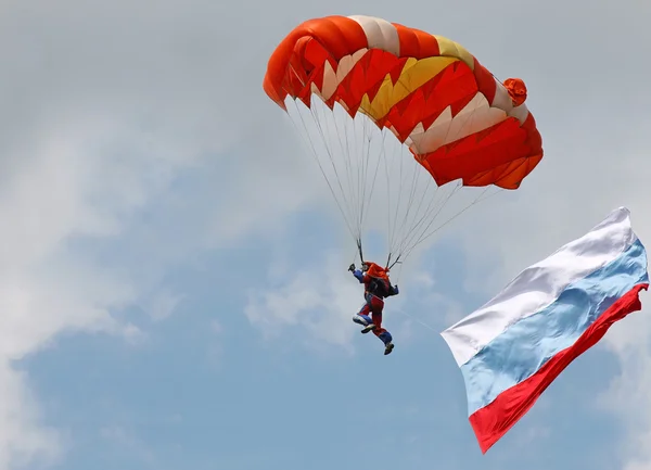 Parachute jumping — Stock Photo, Image